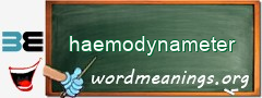 WordMeaning blackboard for haemodynameter